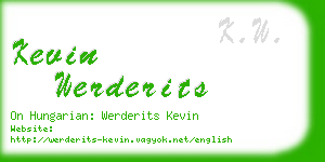 kevin werderits business card